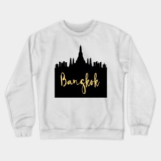 BANGKOK THAILAND DESIGNER SILHOUETTE SKYLINE ART Crewneck Sweatshirt